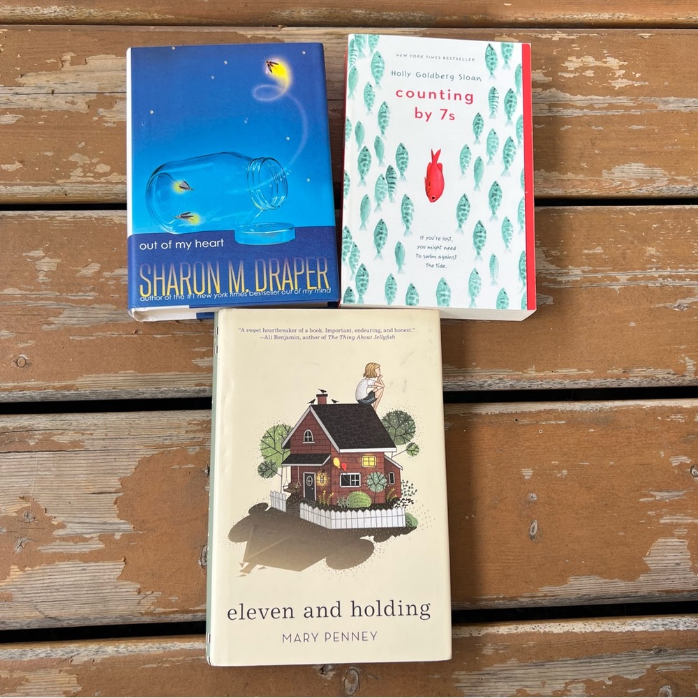 Book Set: Eleven and Holding, Counting by 7s & Out of My Heart